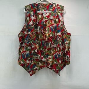 Handmade Holiday Custom Santa Patterned Women's vest